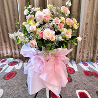 Pink and White Business Opening Flowers