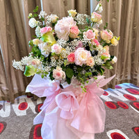 Pink and White Business Opening Flowers