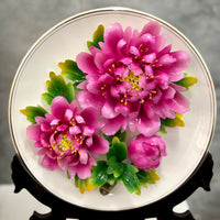 Pink Peony Ceramic Plate with stand and gift box from Oopsy Daisy Flowers