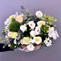 Green and White Flower Arrangement