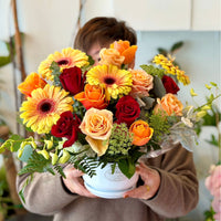 Champagne Flowers in a Vase