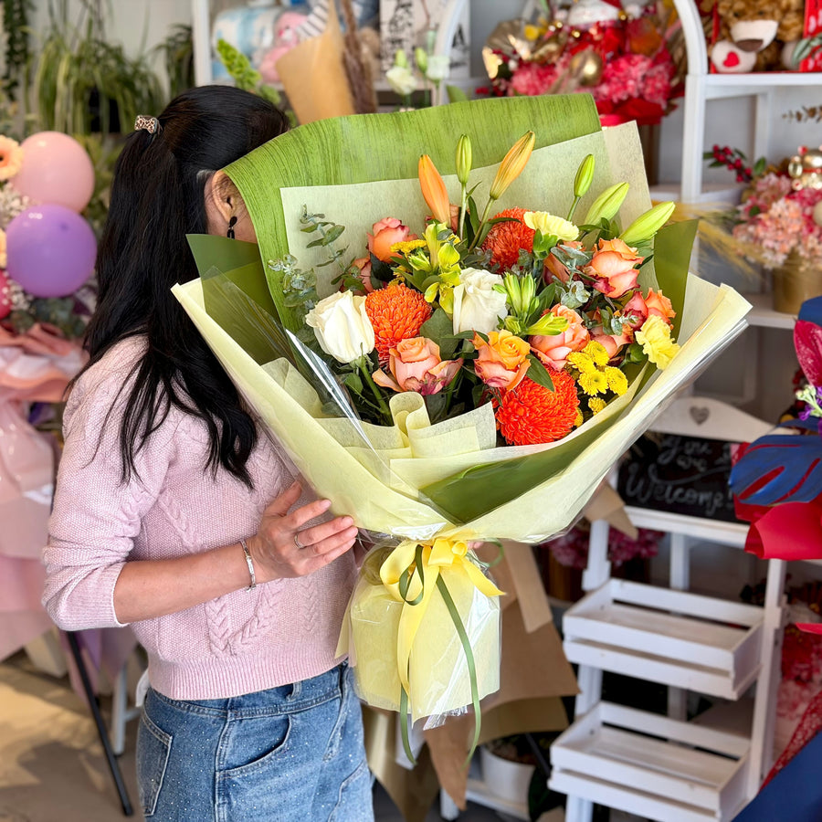 Orange Sun Flower Bouquet