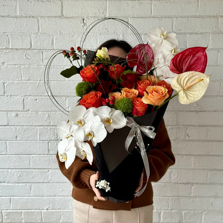 Luxury Orchid and Rose Bouquet