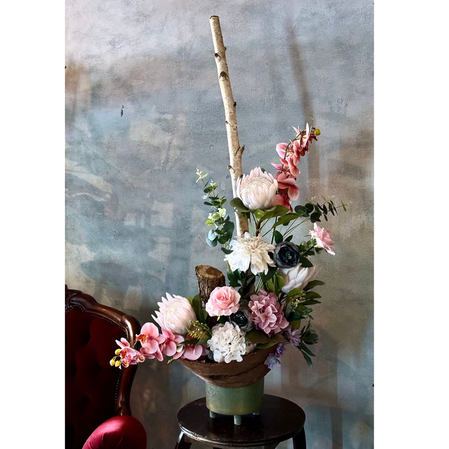Protea Orchid Hydrangea Artificial Flower Arrangement