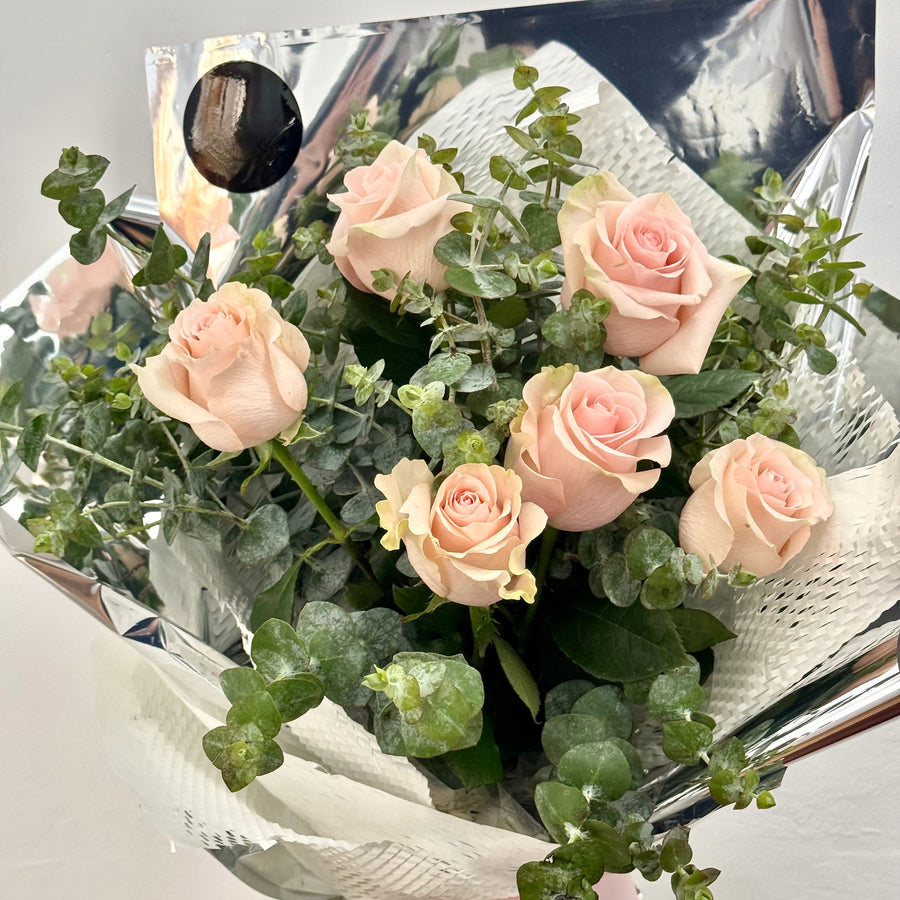 Silver And Pink Roses Pink Roses Bouquet