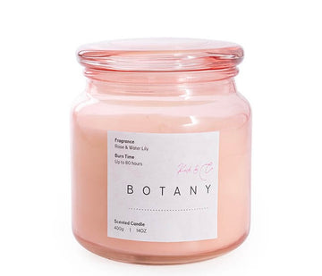 Koch & Co Scented Candle Botany Jar Pink Rose & Water Lily (10x11cmH)