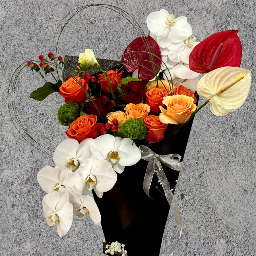 Luxury Orchid and Rose Bouquet