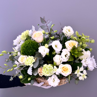 Green and White Flower Arrangement