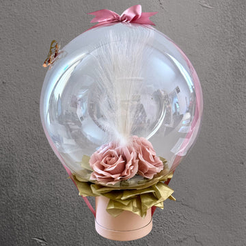 Pink Rose Flower Balloon - Artificial Flowers