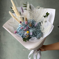 Preserved Flower Bouquet - Blue Illusion