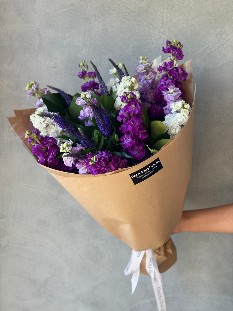 Purple Stock Flower Bouquet